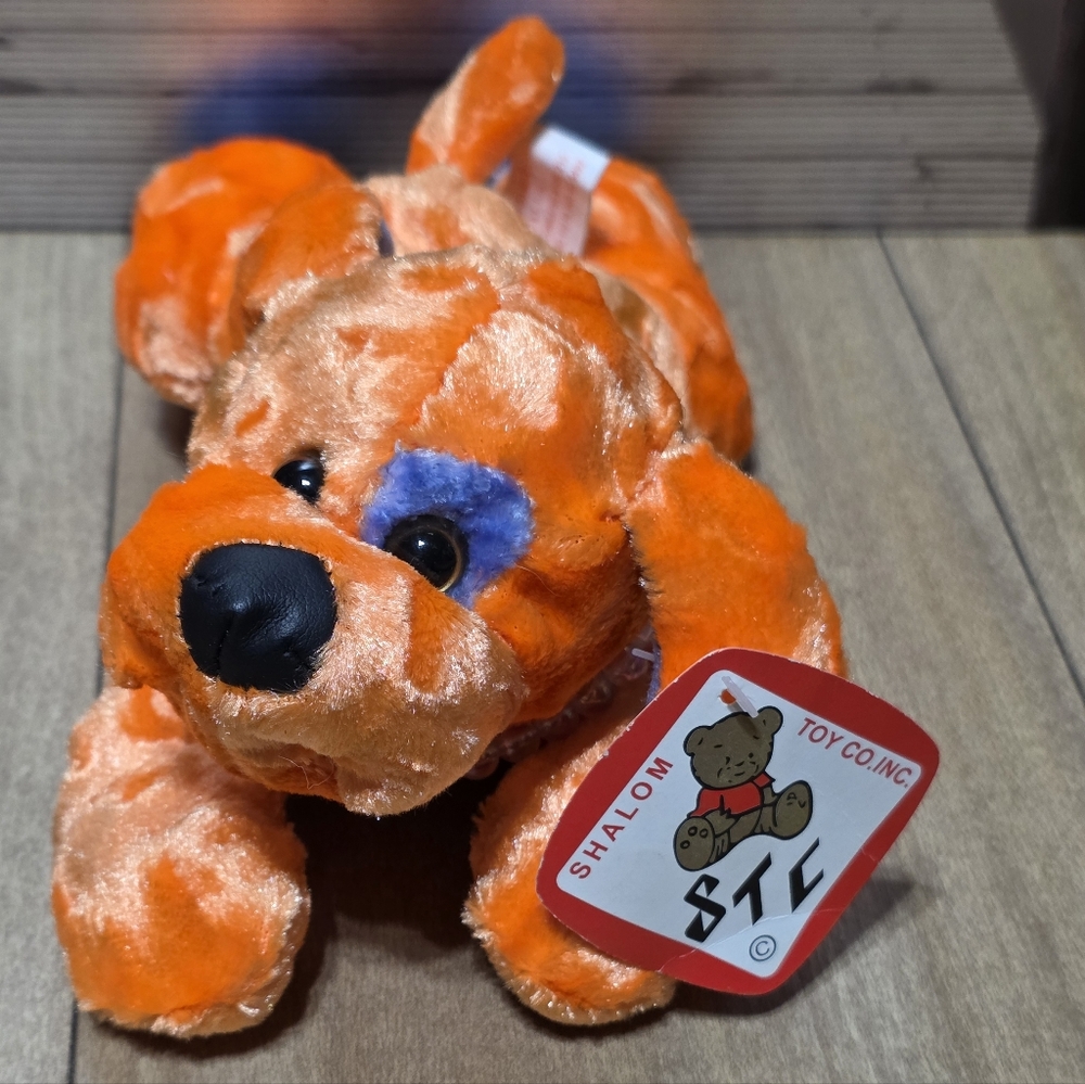 Shalom Toy Co. Inc. Vintage Vibrant Orange Plush Puppy